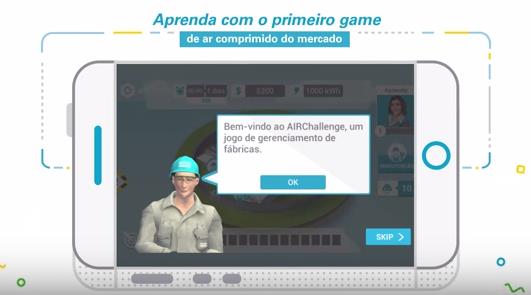 Atlas Copco lança primeiro aplicativo sobre ar comprimido com game exclusivo