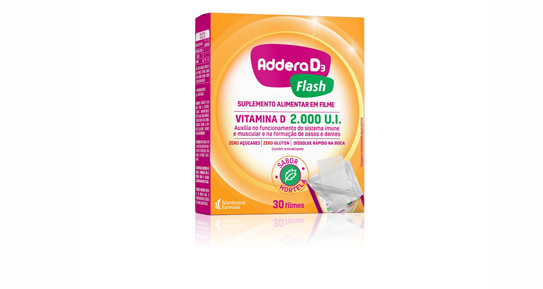 Addera D3 flash é a primeira vitamina D que dissolve na boca